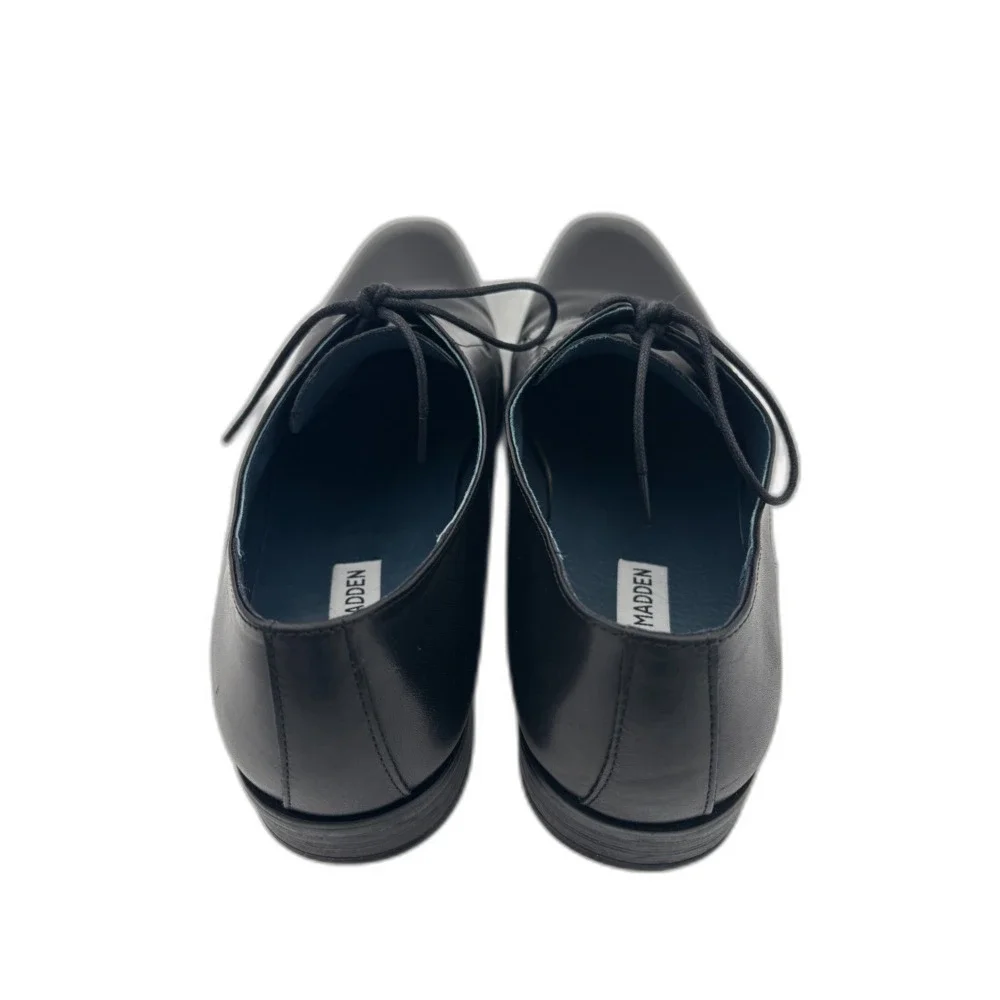 Steve Madden Men's Beaux BEAU02M1 Black Oxfords | Black Leather | Size 11